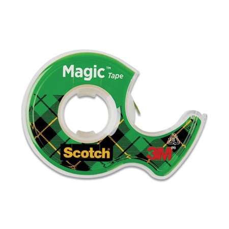 Scotch, MAGIC TAPE IN HANDHELD DISPENSER, 1in CORE, 0.5in X 66.66 FT, CLEAR